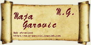 Maja Garović vizit kartica